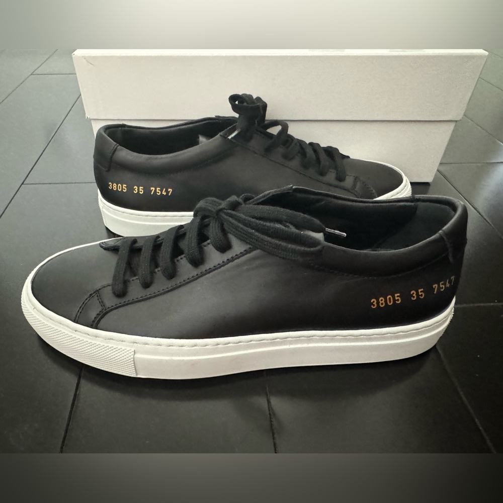 Brand New with Box Common Projects Black Achilles Sneakers Black Size 35